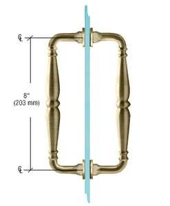 CRL Brushed Bronze 8" Victorian Style Back-to-Back Pull Handles