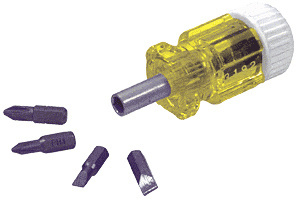 CRL 3" Magnetic Screwdriver with Four Bits