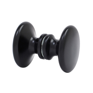 CRL Matte Black Traditional Style Back-to-Back Shower Door Knobs