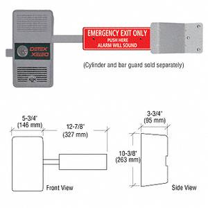 CRL DETEX® Battery Alarmed Exit Control Lock with Short Bar