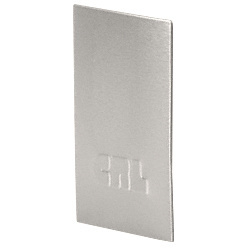 CRL Custom Brushed Stainless End Cap for L56S Series Standard Square Base Shoe