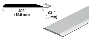 CRL Brite Anodized Aluminum 5/8" Flat Face Mirror Edge Molding