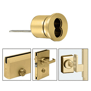 CRL Polished Brass Rim Cylinder Housings for Small Format Interchangeable Cores (SFIC)