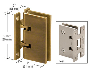 CRL Antique Brass Concord 037 Series Wall Mount 'H' Back Plate Hinge