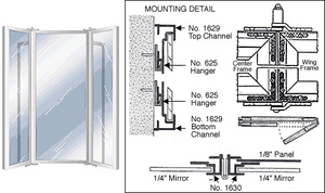 CRL Satin Anodized Custom Size Fold Over Mirror Frame