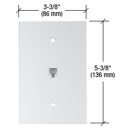 CRL Clear Telephone Jack Acrylic Mirror Plate