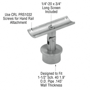 CRL Brushed Stainless 1.9" Round Post P-Series Swivel Standoff Saddle