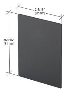 CRL Matte Black Top Track with Pocket Replacement End Caps for 490/495 & 690/695 Series Sliding Door Systems