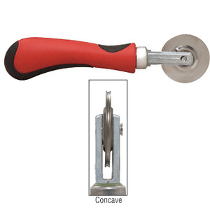 CRL Steel 1/8" Comfort Grip Single Concave Edge Roller