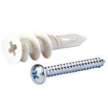 CRL Dry Wall Plastic Plus Anchors with #8 Screws