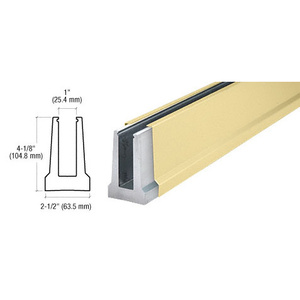 CRL B5T Series Satin Brass Custom Tapered Base Shoe Undrilled for 1/2" Glass