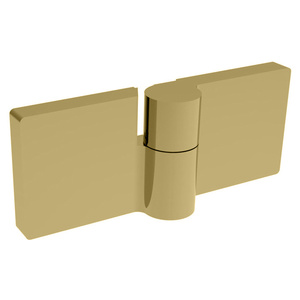 CRL Satin Brass Lugano Series Glass to Glass 180 Degree Hinge - For Right Hand Door