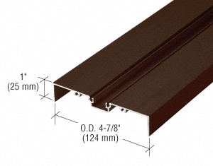 CRL 487 Bronze Anodized OfficeFront™ Shallow Pocket Glazing Insert - 24'-2"