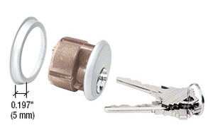 CRL Aluminum Single Mortise Cylinder with Schlage® 'C' Keyway and Keyed Alike