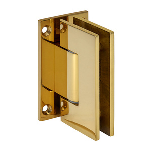 CRL Polished Brass Geneva 337 Series Adjustable Wall Mount Full Back Plate Hinge