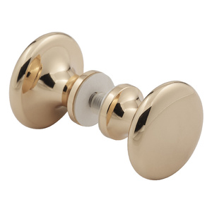 Polished 24K Gold Plated Traditional Series Knobs Back-to-Back Set