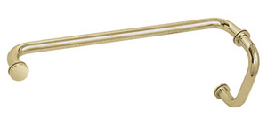 CRL Satin Brass 6" Pull Handle and 18" Towel Bar BM Series Combination With Metal Washers
