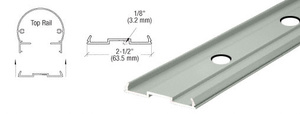 CRL Agate Gray Pre-Punched 241" Top Rail Infill for Pickets