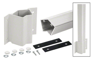 CRL 42" Sky White Inside 135 Degree Fascia Mount Post Kits for 200, 300, 350, and 400 Series Rails