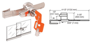 CRL Keymatic Sliding Glass Door Ratchet Lock