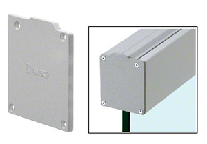 CRL285 Series Brushed Stainless Anodized End Cover Plate for Top Track without Fixed Panel Adaptor