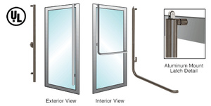 CRL-Blumcraft® Oil Rubbed Bronze Left Hand Reverse Aluminum Door Mount Keyed Access "FS" Exterior, Top Securing Panic Handle