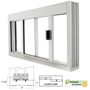 CRL Standard Size Manual DW Deluxe Service Window Unglazed with S.S.Step-Sill