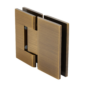 CRL Antique Brass Geneva 580 Series 180 Degree Glass-to-Glass Hinge with 5 Degree Offset