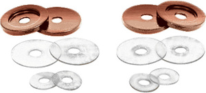 CRL Antique Brushed Copper Replacement Washers for Back-to-Back Solid Pull Handle