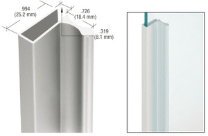 CRL Satin Anodized Extruded Aluminum for Showcase Finger Pull with 1" Lip