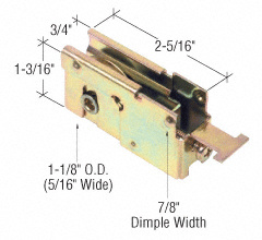 CRL 1-1/8" Steel Sliding Glass Door Roller with 23/32" Wide Housing Bulk (10) Pack
