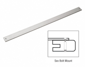 CRL 36" Satin Aluminum Extruded Aluminum Door Bumper Bars