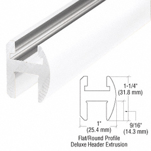 CRL White 66" Deluxe Shower Door Header Kit