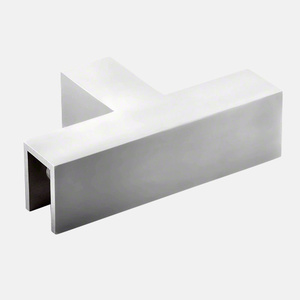 CRL Satin Chrome 90 Degree "Sleeve Over" T-Juntion Glass Clamp