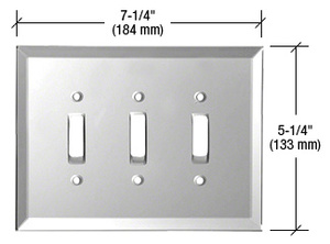 CRL Gray Triple Toggle Glass Mirror Plate