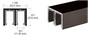 CRL Duranodic Bronze Plastic Lined Upper Channel