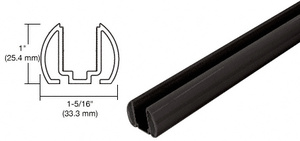 CRL Black AWS 72" Bottom Rail