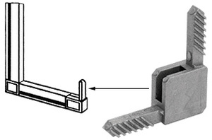 CRL Gray Square Storm Window Corner for CRL-Sash Square Cut Fabrication