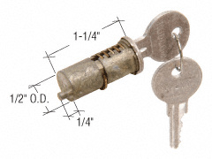 CRL Wafer Type Cylinder Lock for 1-1/2" Doors