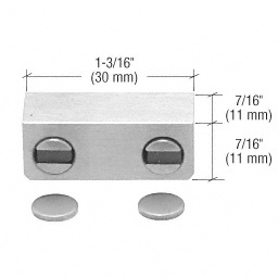 CRL Brushed Stainless Double Door UV Magnetic Latch for 'All-Glass' Cabinet