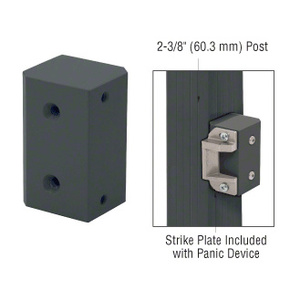 CRL Matte Black Surface Mount Strike Plate Block