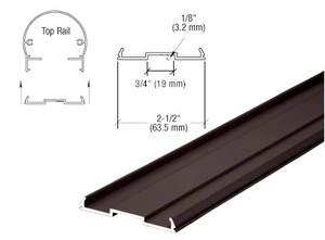 CRL Matte Bronze 241" Top Rail Infill for Pickets