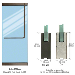 CRL-Blumcraft® Oil Rubbed Bronze 150 Series Entrance Door Panic - 3/4" Glass
