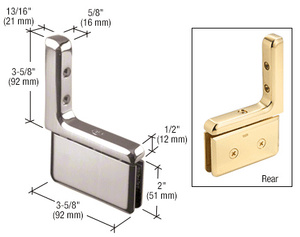 CRL Polished Chrome Prima 03 Series Wall Mount Hinge