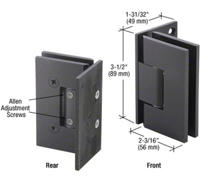 CRL Oil Rubbed Bronze Adjustable Wall Mount Offset Back Plate Hinge