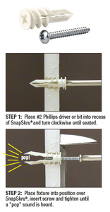 CRL Toggler® SnapSkru® Self-Drilling Drywall Mini Anchors with Screws