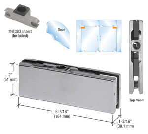 CRL Brushed Stainless Top Door Patch Fitting With 1NT303 Insert