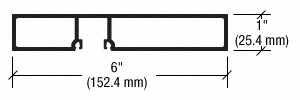 CRL-U.S. Aluminum Door Jamb - 21'-9", Dark Bronze/Black Anodized Class 1