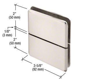 CRL Polished Nickel Prima 02 Series Glass-To-Glass Mount Hinge