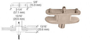 CRL Brushed Nickel Plated Fixed Double Shelf Bracket for Cable Display System